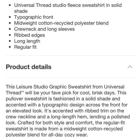 Women's JOY Sweatshirt - Universal Thread Cobalt Blue New with tag - Picture 7 of 10